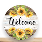 Rustic Sunflower Welcome Sign