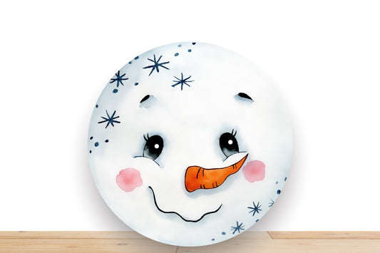 Snowman Face Wreath Sign, Round Metal Wreath Sign, Sign ForWreath, Desert Wreath Signs