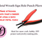 Wreath Sign Hole Punch Pliers, Metal Hole Punch Pliers, Desert Wreath Signs