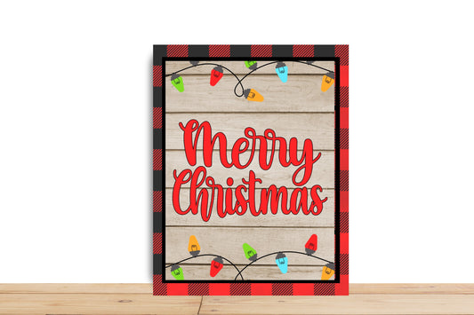 Christmas Wreath Sign, Merry Christmas Rectangle Metal Sign, Sign For Wreath, Desert Wreath Signs