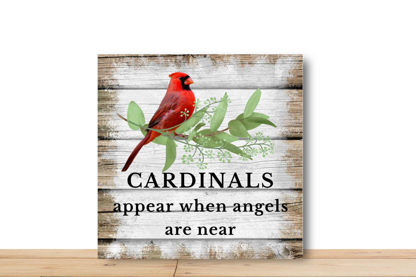 Cardinal’s are here when angels appear wreath sign, Cardinal sign for wreath, Desert Wreath Signs