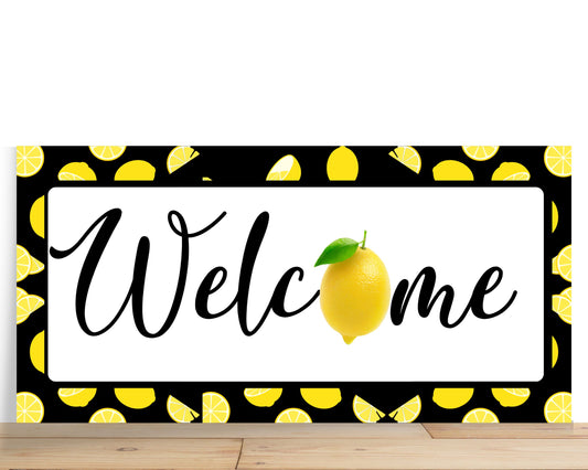 Lemon Wreath Sign, Welcome Lemon Wreath Sign, Summer Wreath Sign, Spring Sign For Wreath, Desert Wreath Signs