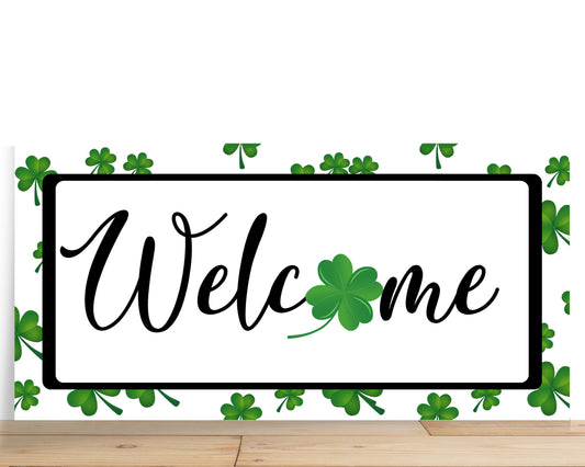 St Patrick's Day Wreath Sign, Welcome Clover Wreath Sign, Summer Wreath Sign, Spring Sign For Wreath, Desert Wreath Signs