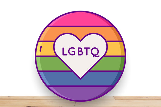 Guy Pride Wreath Sign, LGBTQ Wreath Sign, Round Metal Sign, Sign For Wreath, Desert Wreath Signs