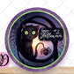 Halloween Wreath Sign, Spooky Black Cat, Happy Halloween Round Metal Sign, Sign For Wreath, Desert Wreath Signs